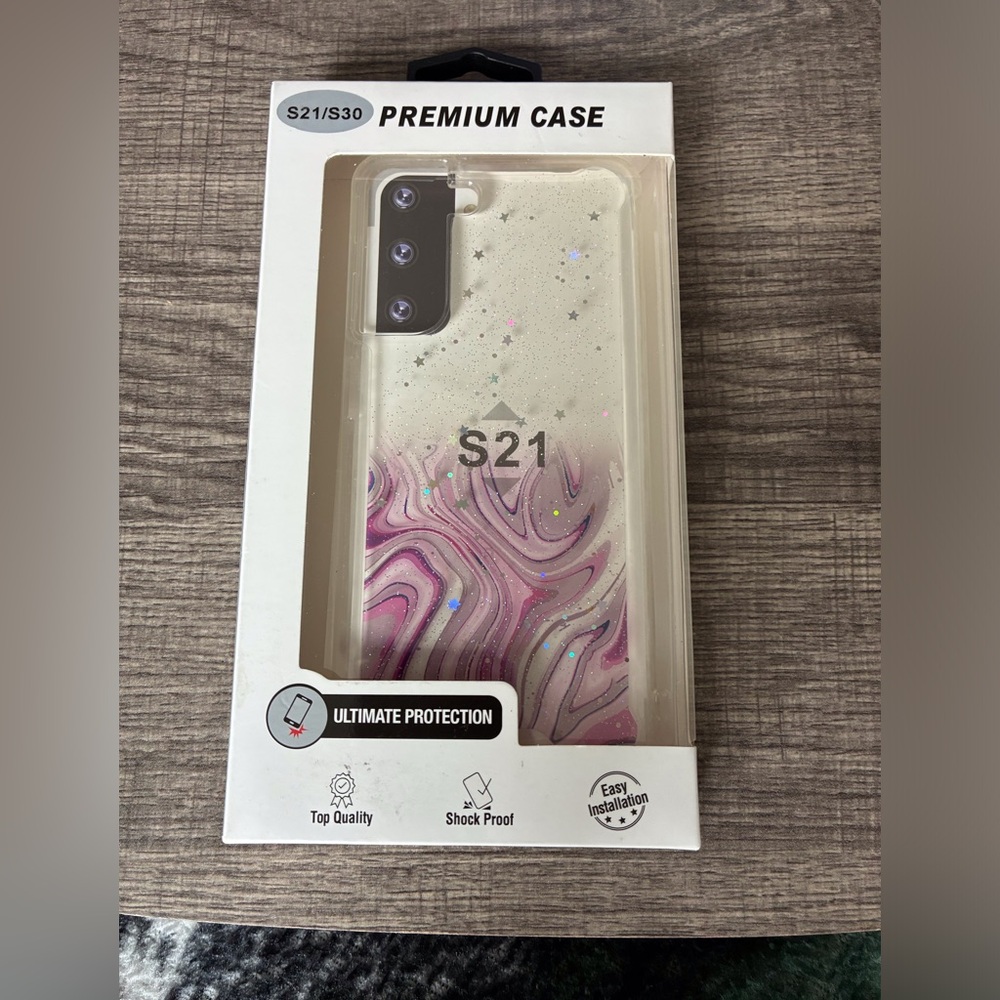 Pink Swirl Design Case for Samsung Galaxy S21